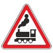 Дорожный знак 1.2 «Железнодорожный переезд без шлагбаума» (металл 0,8 мм, I типоразмер: сторона 700 мм, С/О пленка: тип А коммерческая)